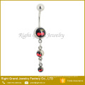 Logo Epoxy Three Logo Ball Belly Button Ring